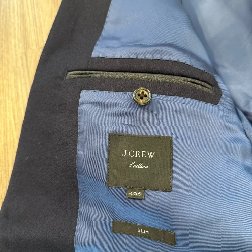 J Crew Ludlow American Wool Blazer Men’s Sz 40 S Jacket Sport Coat Preppy FLAWS
